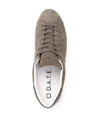Sneakers basse in pelle grigio scuro di D.A.T.E