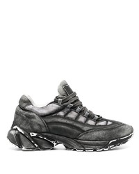 Sneakers basse in pelle grigio scuro di MM6 MAISON MARGIELA