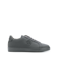 Sneakers basse in pelle grigio scuro di Philipp Plein