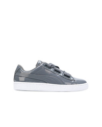 Sneakers basse in pelle grigio scuro di Puma