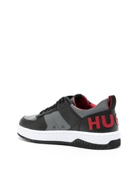 Sneakers basse in pelle grigio scuro di Hugo