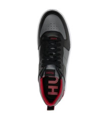 Sneakers basse in pelle grigio scuro di Hugo