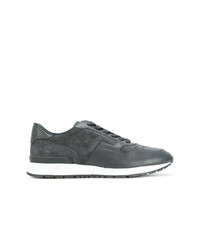 Sneakers basse in pelle grigio scuro di Tod's