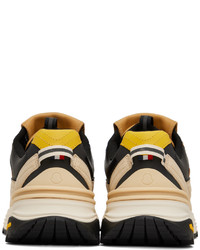 Sneakers basse in pelle marrone chiaro di Moncler Genius