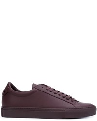 Sneakers basse in pelle melanzana scuro di Givenchy