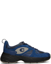 Sneakers basse in pelle mimetiche blu scuro di Coach 1941