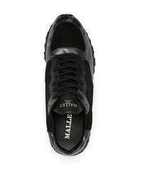 Sneakers basse in pelle mimetiche nere di Mallet