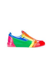 Sneakers basse in pelle multicolori di Giuseppe Zanotti Design
