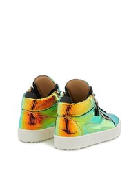Sneakers basse in pelle multicolori di Giuseppe Zanotti