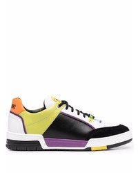Sneakers basse in pelle multicolori di Moschino