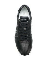 Sneakers basse in pelle nere e bianche di Premiata