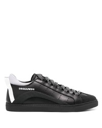 Sneakers basse in pelle nere e bianche di DSQUARED2
