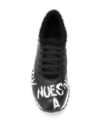 Sneakers basse in pelle nere e bianche di Mr & Mrs Italy