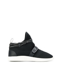 Sneakers basse in pelle nere e bianche di Giuseppe Zanotti Design