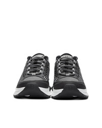 Sneakers basse in pelle nere e bianche di Balmain