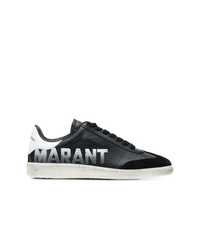 Sneakers basse in pelle nere e bianche di Isabel Marant