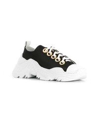 Sneakers basse in pelle nere e bianche di N°21