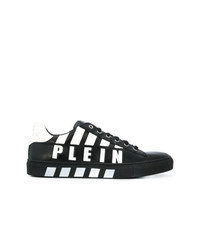 Sneakers basse in pelle nere e bianche di Philipp Plein