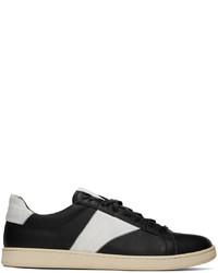 Sneakers basse in pelle nere e bianche di Rhude