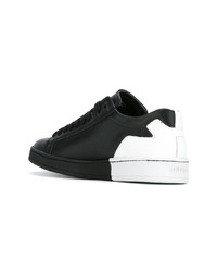 Sneakers basse in pelle nere e bianche di Kenzo