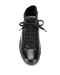 Sneakers basse in pelle nere di Santoni
