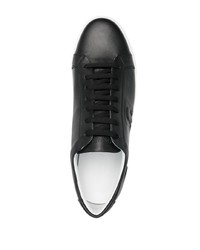Sneakers basse in pelle nere di Corneliani