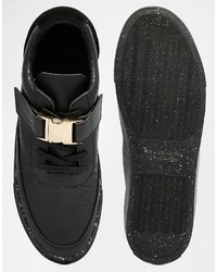 Sneakers basse in pelle nere