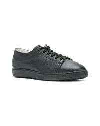 Sneakers basse in pelle nere di Santoni