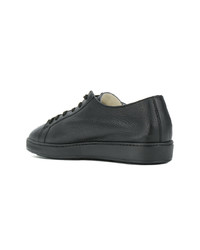 Sneakers basse in pelle nere di Santoni