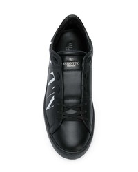 Sneakers basse in pelle nere di Valentino