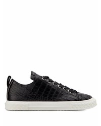 Sneakers basse in pelle nere di Giuseppe Zanotti