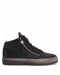 Sneakers basse in pelle nere di Giuseppe Zanotti