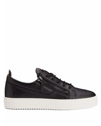 Sneakers basse in pelle nere di Giuseppe Zanotti