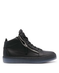 Sneakers basse in pelle nere di Giuseppe Zanotti