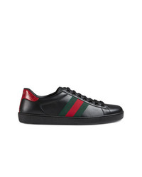 Sneakers basse in pelle nere di Gucci