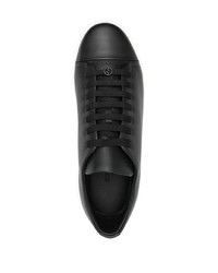Sneakers basse in pelle nere di Giorgio Armani