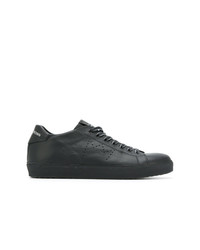 Sneakers basse in pelle nere di Leather Crown