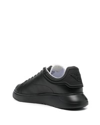 Sneakers basse in pelle nere di Emporio Armani