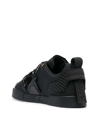 Sneakers basse in pelle nere di Dolce & Gabbana