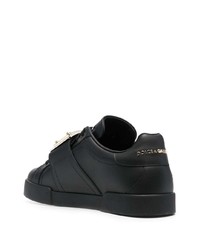 Sneakers basse in pelle nere di Dolce & Gabbana