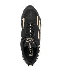 Sneakers basse in pelle nere di Ea7 Emporio Armani