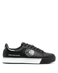 Sneakers basse in pelle nere di VERSACE JEANS COUTURE