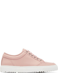 Sneakers basse in pelle rosa