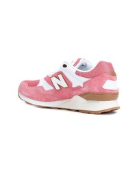 Sneakers basse in pelle rosa di New Balance