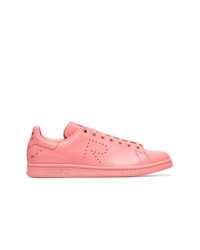Sneakers basse in pelle rosa di Adidas By Raf Simons