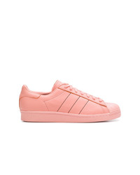 Sneakers basse in pelle rosa di adidas