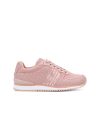Sneakers basse in pelle rosa di Emporio Armani