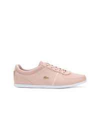Sneakers basse in pelle rosa di Lacoste