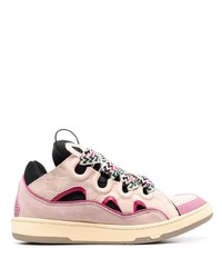 Sneakers basse in pelle rosa di Lanvin