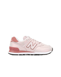 Sneakers basse in pelle rosa di New Balance
